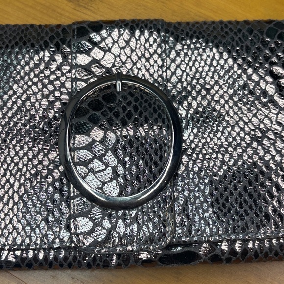 VINTAGE NWT SNAKESKIN (LIKE) LARGE CLUTCH Evening Formal Prom Dance Cocktail - Picture 6 of 11